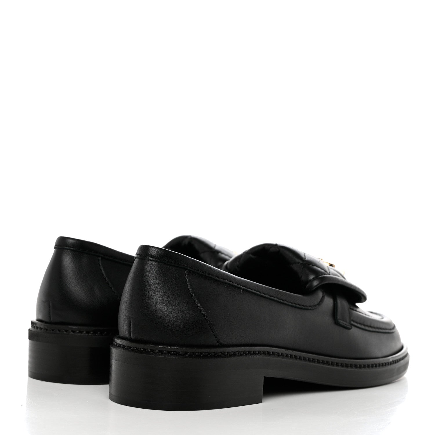 Chanel Lambskin Quilted CC Turnlock Loafers 39 Black 4 of 9
