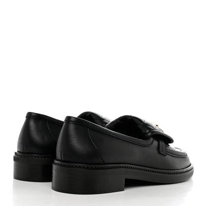 Chanel Lambskin Quilted CC Turnlock Loafers 39 Black 4 of 9