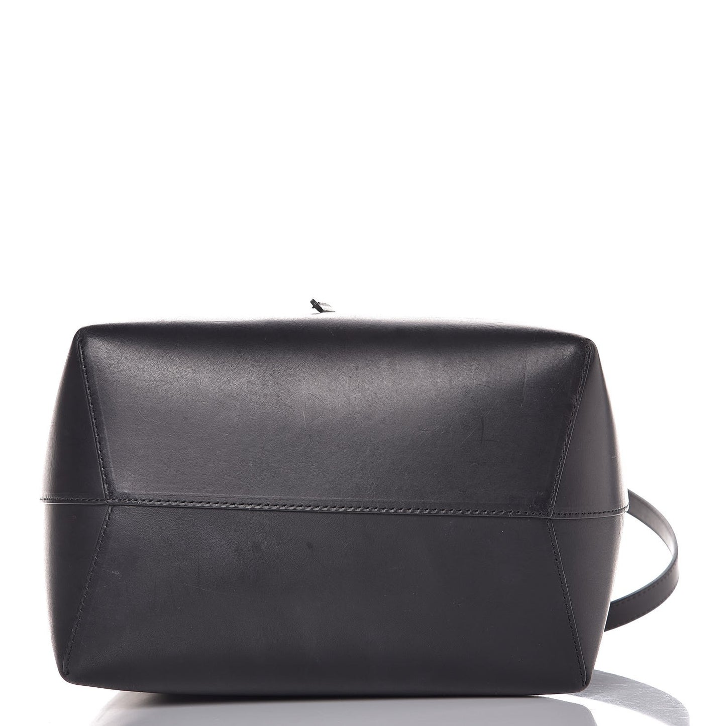 Vegetable Tanned Calfskin Bucket Bag Black Flamma