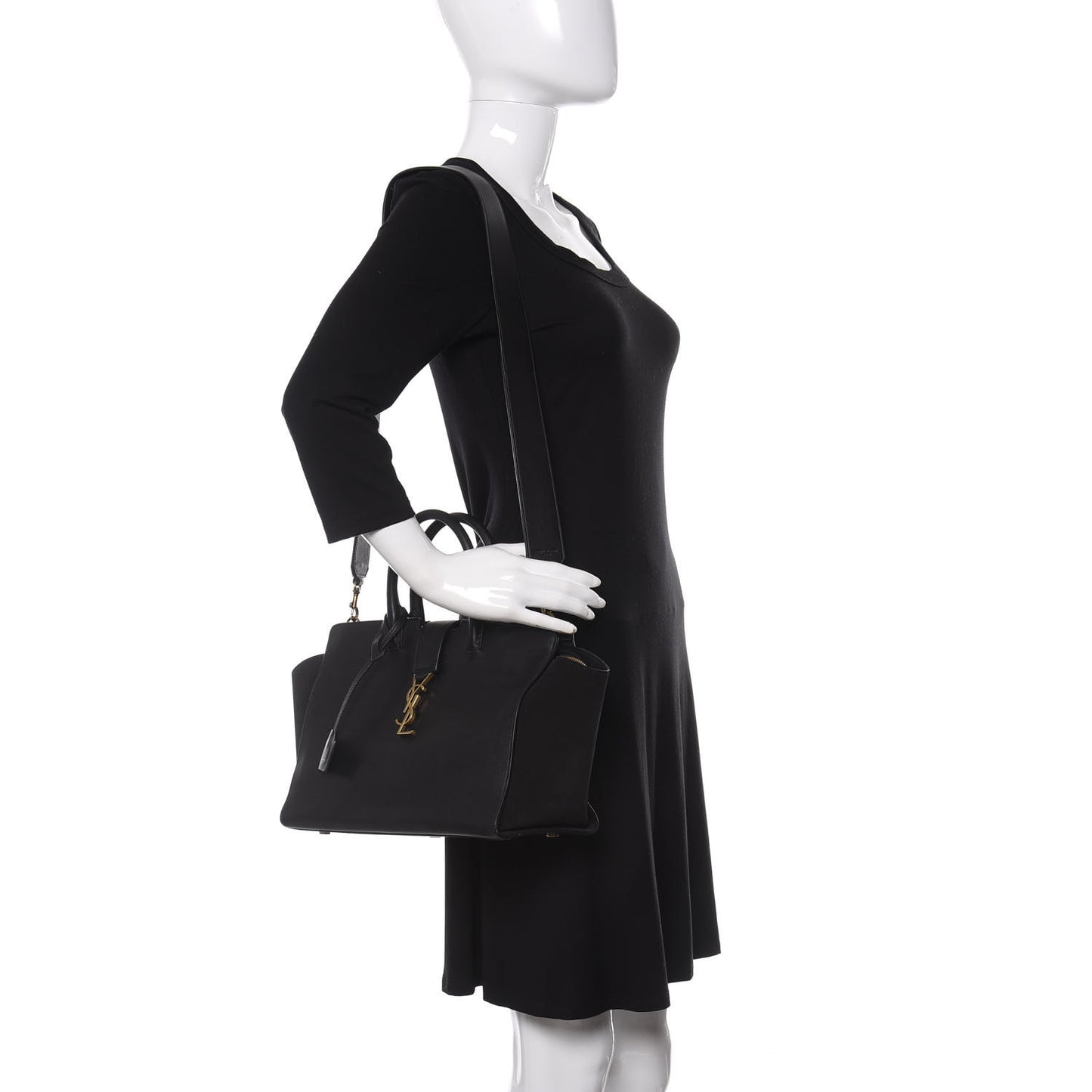 Calfskin Small Monogram Downtown Cabas Black