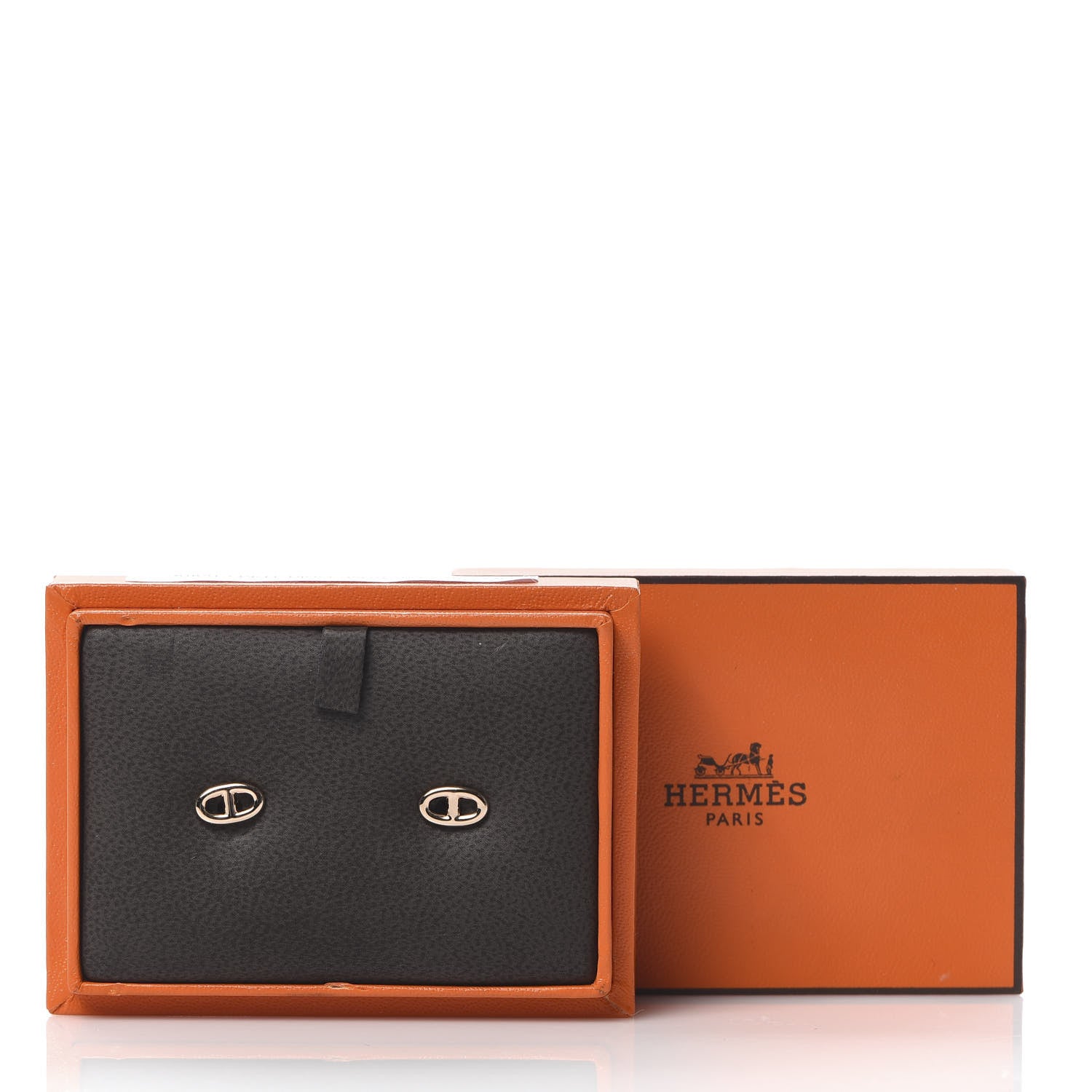 Hermes 18K Rose Gold TPM Farandole Stud Earrings 5 of 5