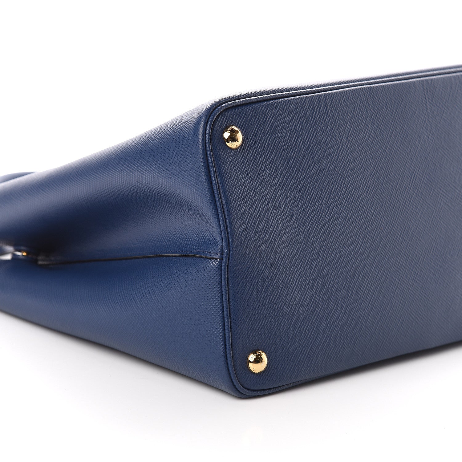 Prada Saffiano Cuir Large Double Bag Bleuette 7 of 8
