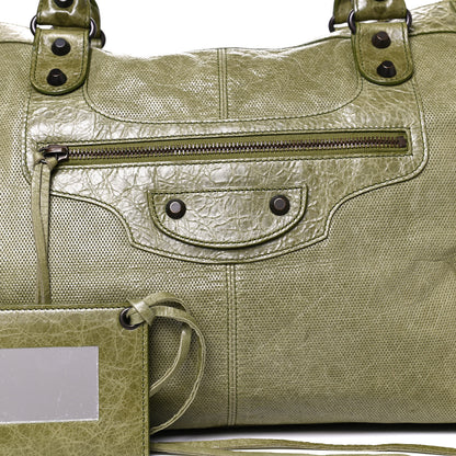 Balenciaga Agneau Perforated Classic Hardware Work Light Olive 8 of 12