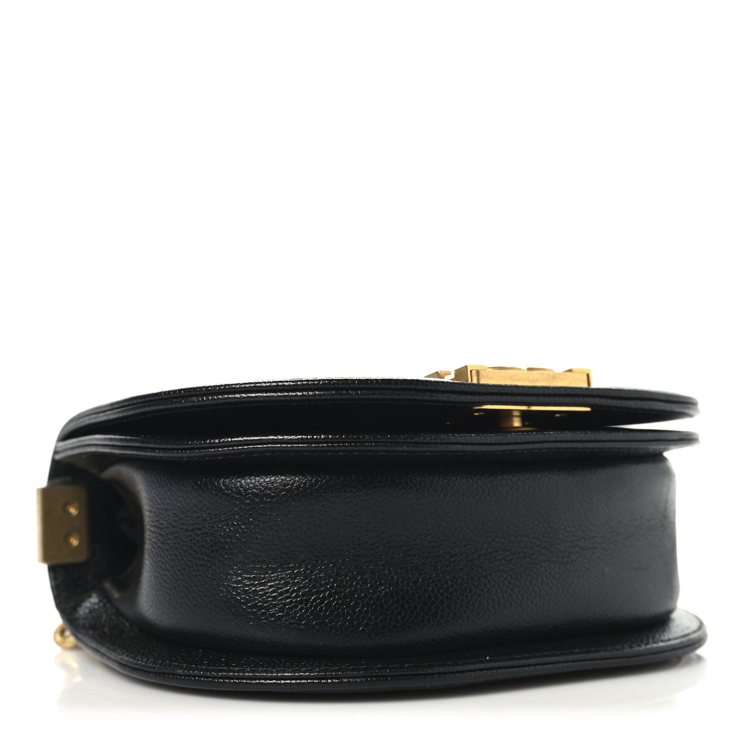 Caviar Quilted Small Boy Messenger Bag Black