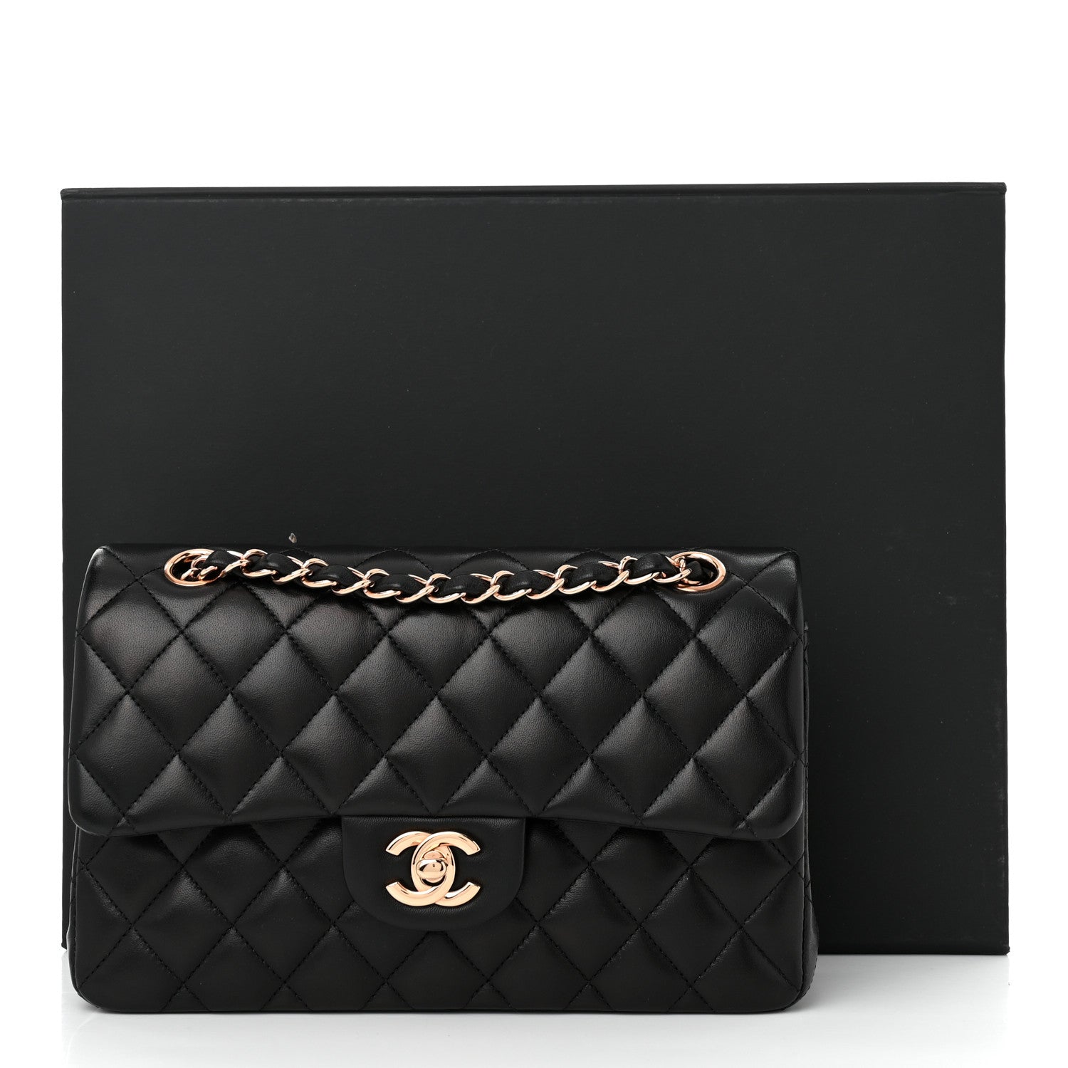 Chanel Lambskin Quilted Small Double Flap Black 11 of 11