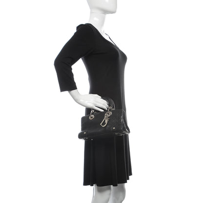 Christian Dior Calfskin Cannage Stitched Small Lady East West Lady Dior Black 2 of 12