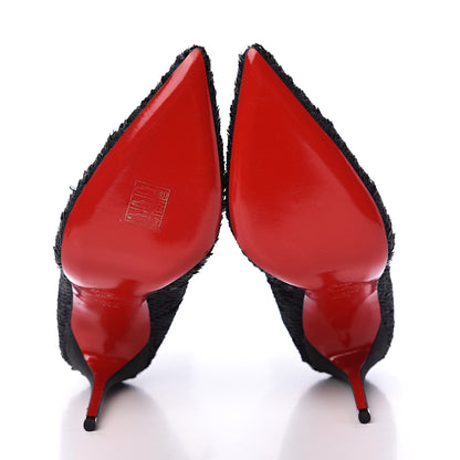 Christian Louboutin Calfskin Glitter Paillete Moulakate 100 Ankle Boot 35.5 Charbon 5 of 11