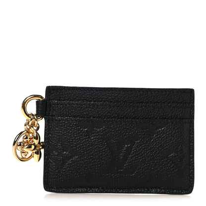 Louis Vuitton Empreinte Monogram LV Charms Card Holder Black 1 of 6