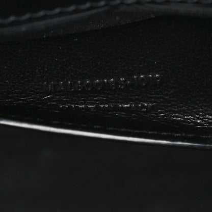 Saint Laurent Grain De Poudre Textured Mixed Matelasse Triquilt Medium Monogram Monochrome Satchel Black 6 of 8