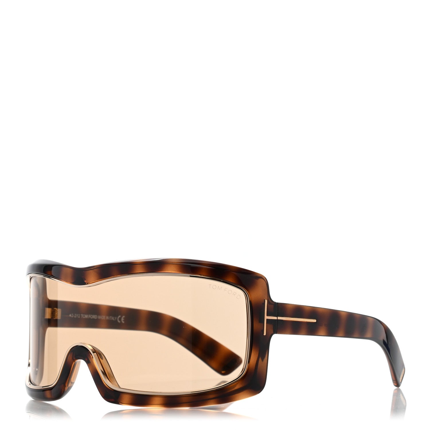 Tom Ford Olga Square Shield Sunglasses TF305 Tortoise 1 of 9