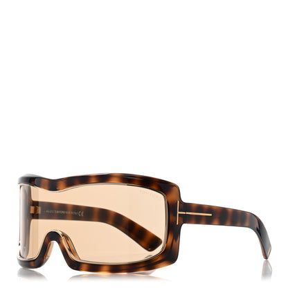 Tom Ford Olga Square Shield Sunglasses TF305 Tortoise 1 of 9
