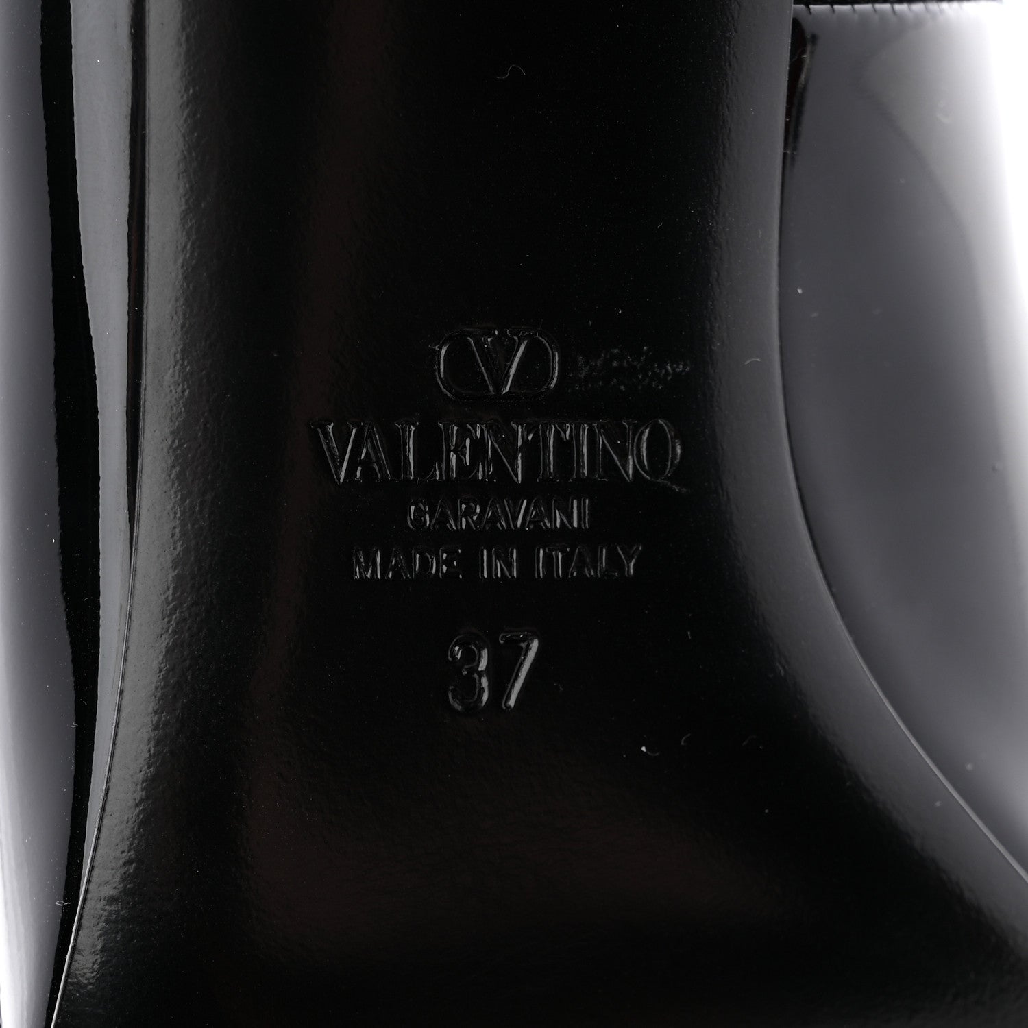 Valentino Garavani Patent Vlogo Lockette Ankle Strap 50mm Pumps 37 Black 6 of 10