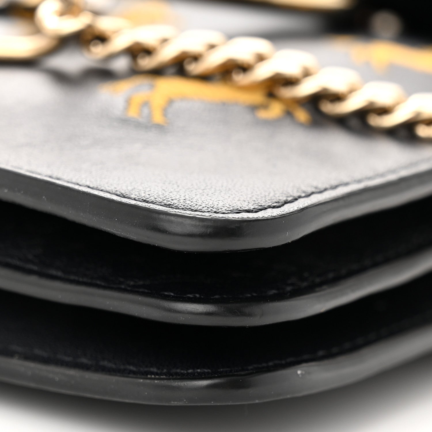 Chloe Smooth Calfskin Little Horses Embroidered Mini Faye Bracelet Bag Black 9 of 10
