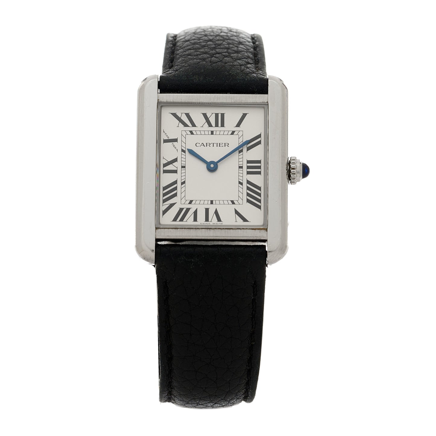 Stainless Steel Calfskin 24mm Tank Solo Quartz Watch
