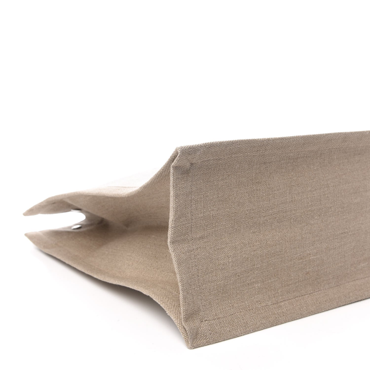 Saint Laurent Linen Calfskin Rive Gauche Tote Optic White 6 of 11