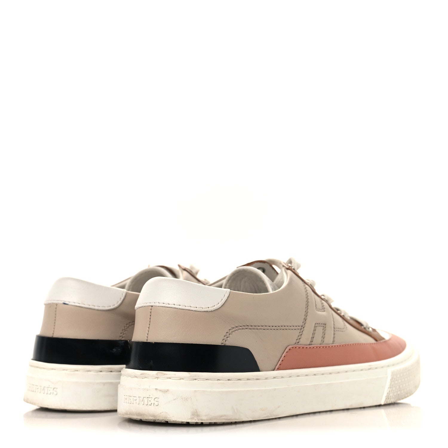 Hermes Calfskin Deep Sneakers 36 Multicolor White Gold 5 of 10