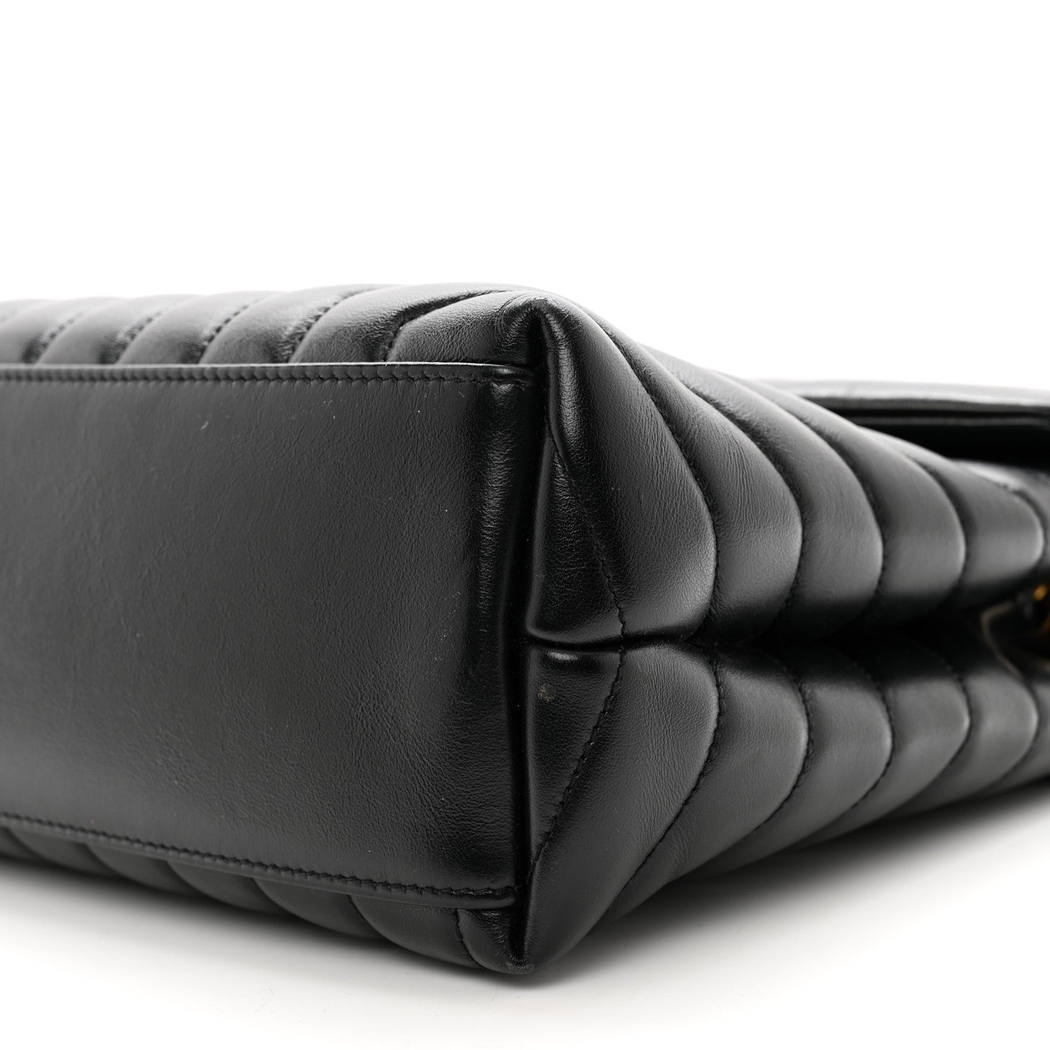 Saint Laurent Calfskin Y Quilted Monogram Medium Loulou Chain Satchel Black 9 of 10