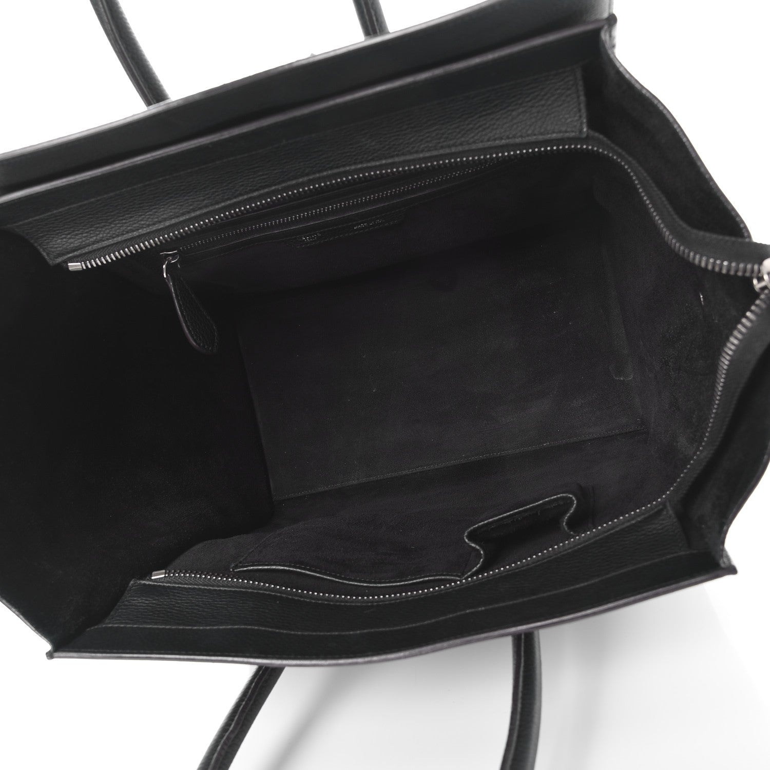 Celine Drummed Calfskin Mini Luggage Black 5 of 14