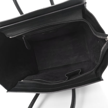 Celine Drummed Calfskin Mini Luggage Black 5 of 14