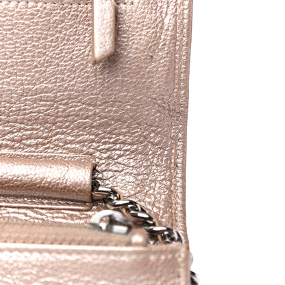 Chanel Metallic Goatskin Wallet On Chain WOC Gold 13 of 19