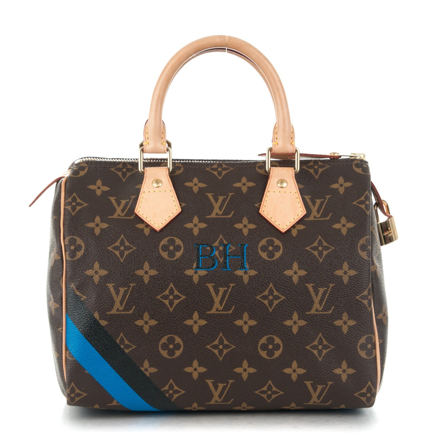 Louis Vuitton Monogram My LV Heritage Speedy 25 Noir Blue de France 1 of 8