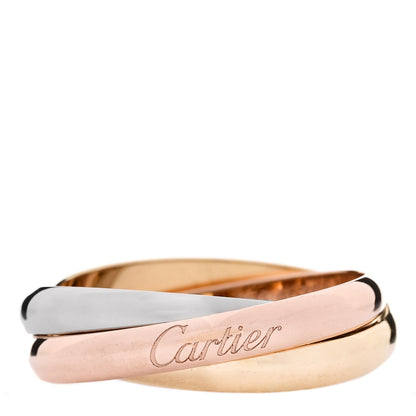 Cartier 18K Pink Yellow White Gold Classic Trinity Ring 57 8 1 of 5