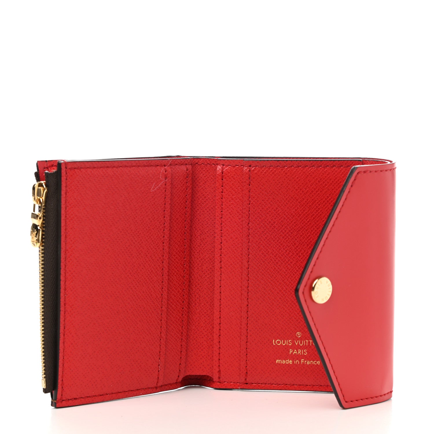 Louis Vuitton Damier Ebene Zoe Wallet Coquelicot 5 of 7