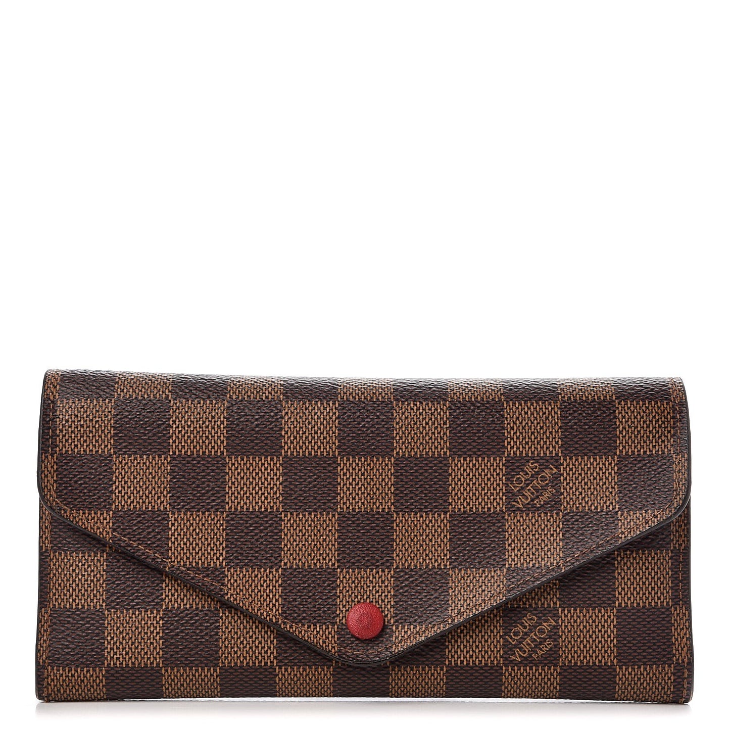 Damier Ebene Josephine Wallet Red