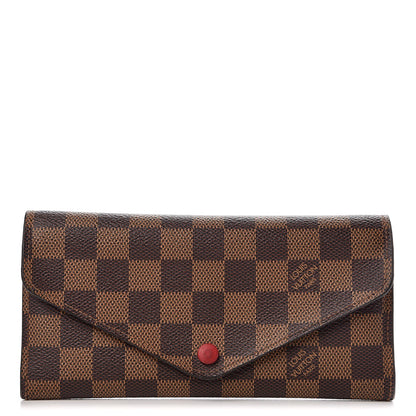 Louis Vuitton Damier Ebene Josephine Wallet Red 1 of 10