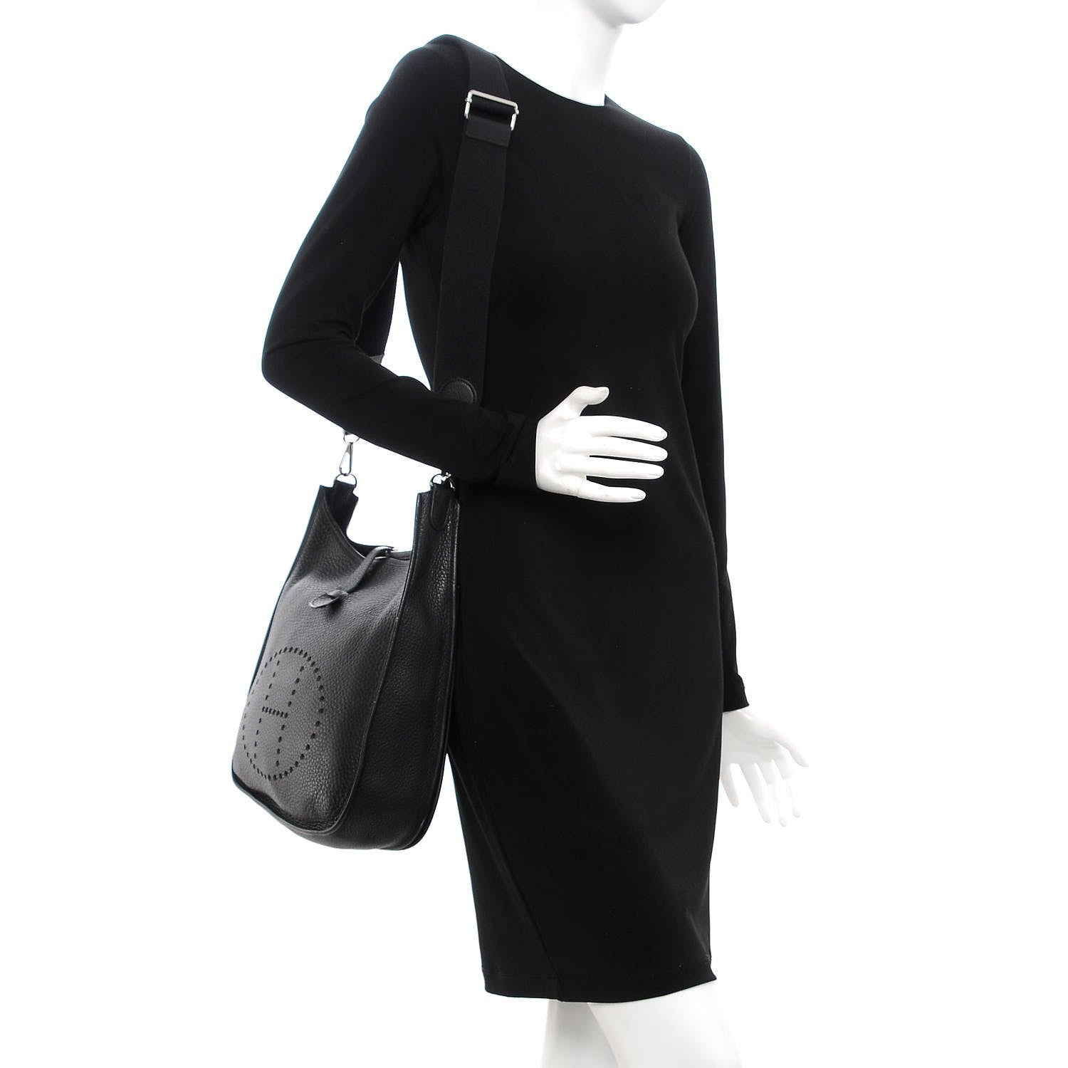 Hermes Taurillon Clemence Evelyne III GM Black 2 of 10