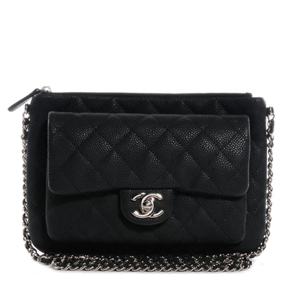 Chanel Iridescent Caviar Daily Zip Crossbody Black 1 of 8