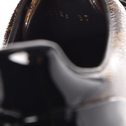 Louis Vuitton Patent Monogram Frontrow Sneakers 37 9 of 10