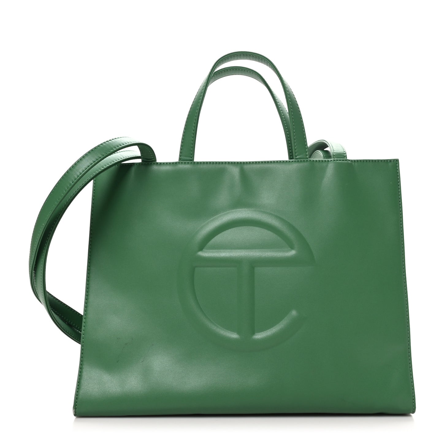 Vegan Leather Medium Shopping Bag Leaf