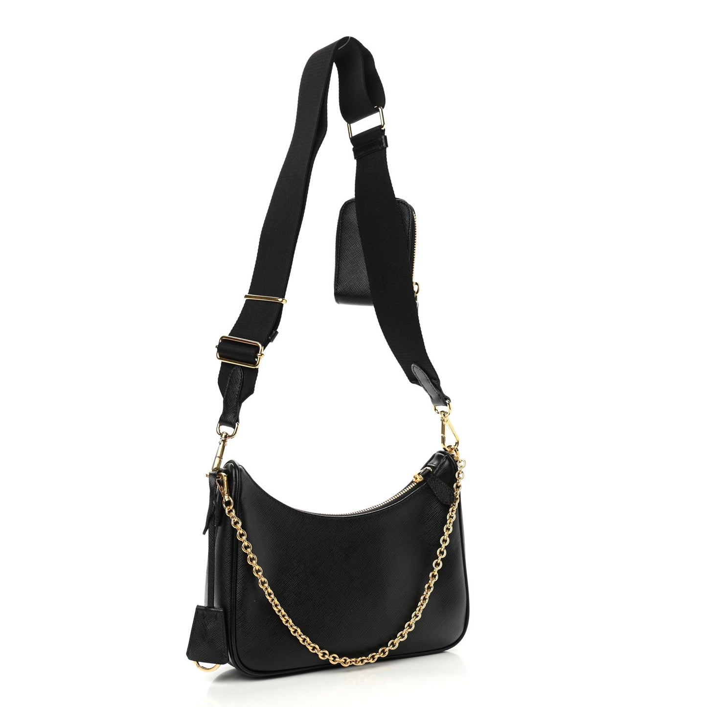 Saffiano Lux Re-Edition 2005 Shoulder Bag Black