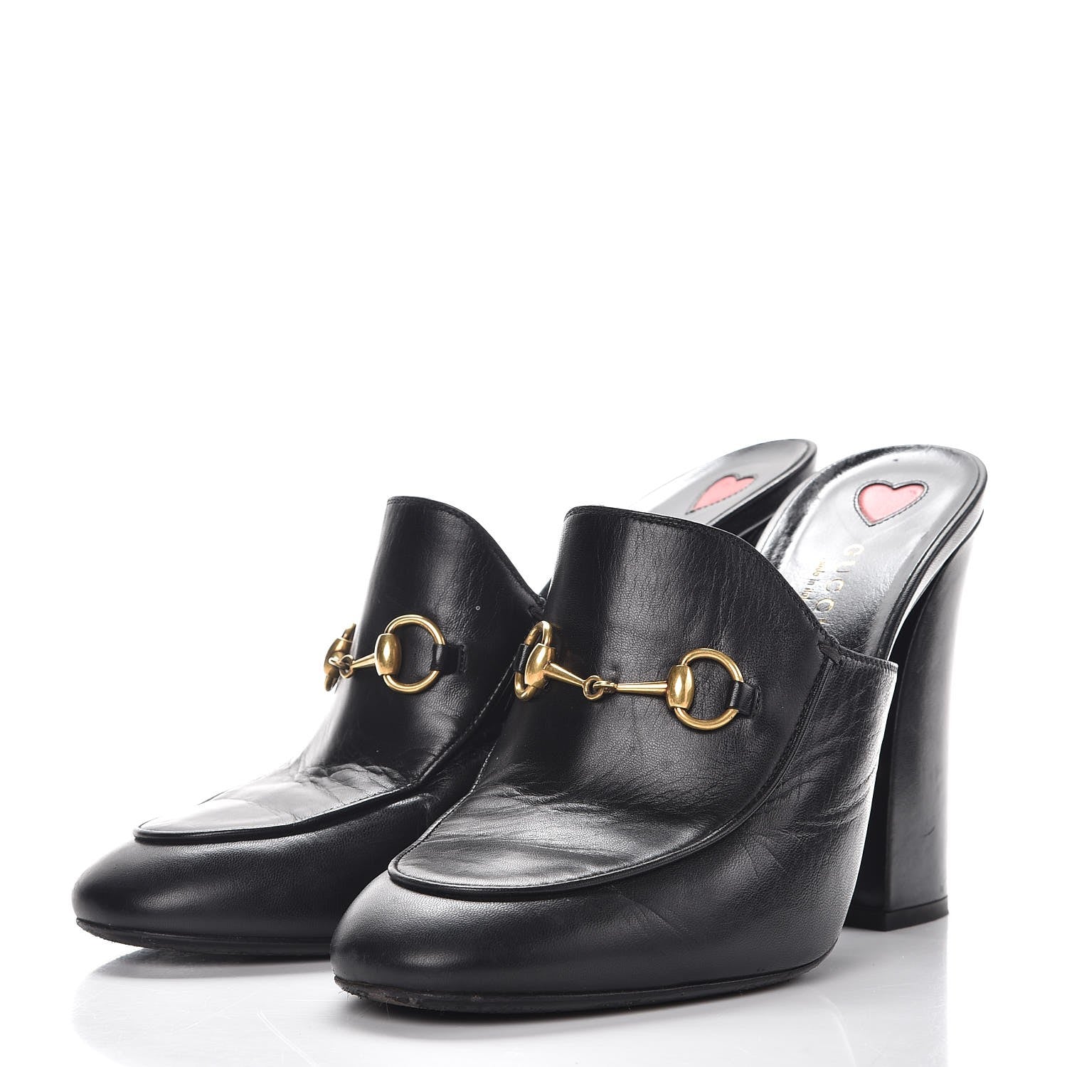 Gucci Malaga Kid Horsebit Princetown High Heel Mules 40 Black 3 of 11