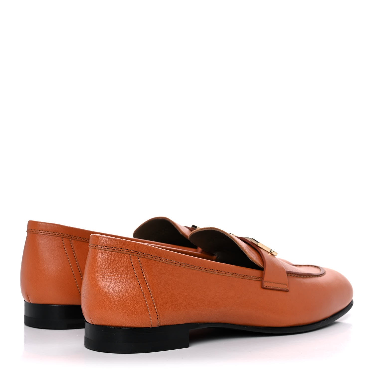 Hermes Goatskin Womens Paris Loafers 39 Marron Glaise 4 of 12
