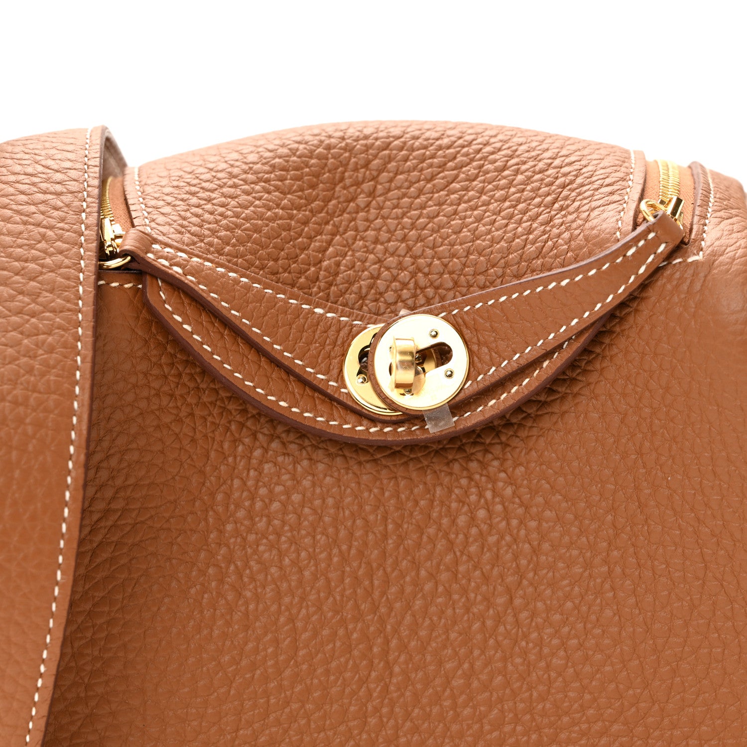 Hermes Taurillon Clemence Mini Lindy 20 Gold 8 of 11