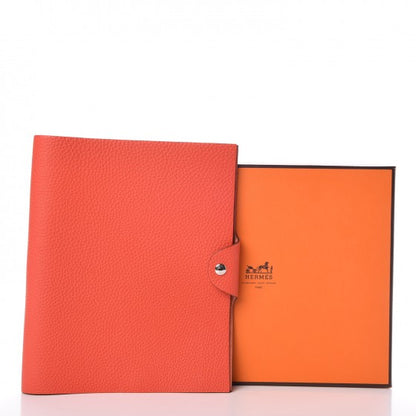 Hermes Togo Ulysse MM Notebook Cover Capucine 5 of 8