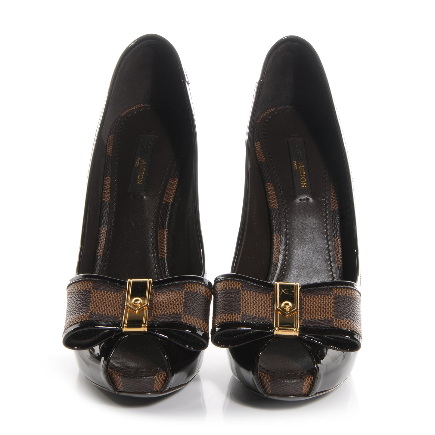 Patent Damier Ebene Valentine Pumps 36.5 Black