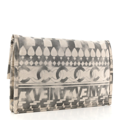 Chanel Canvas Iliad Flap Clutch Beige 3 of 9