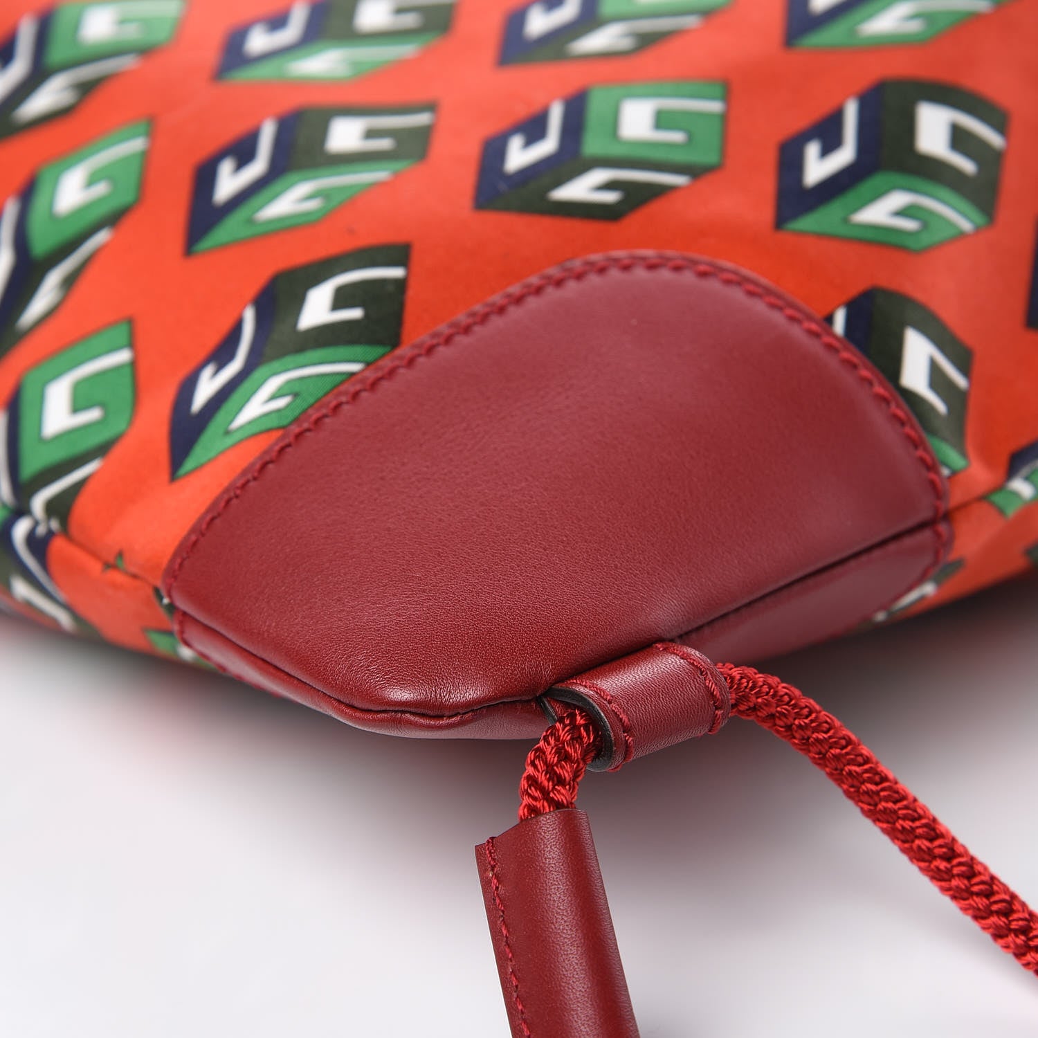 Gucci Cotton GG Wallpaper Neo Vintage Drawstring Backpack Vulcanic Red 9 of 10
