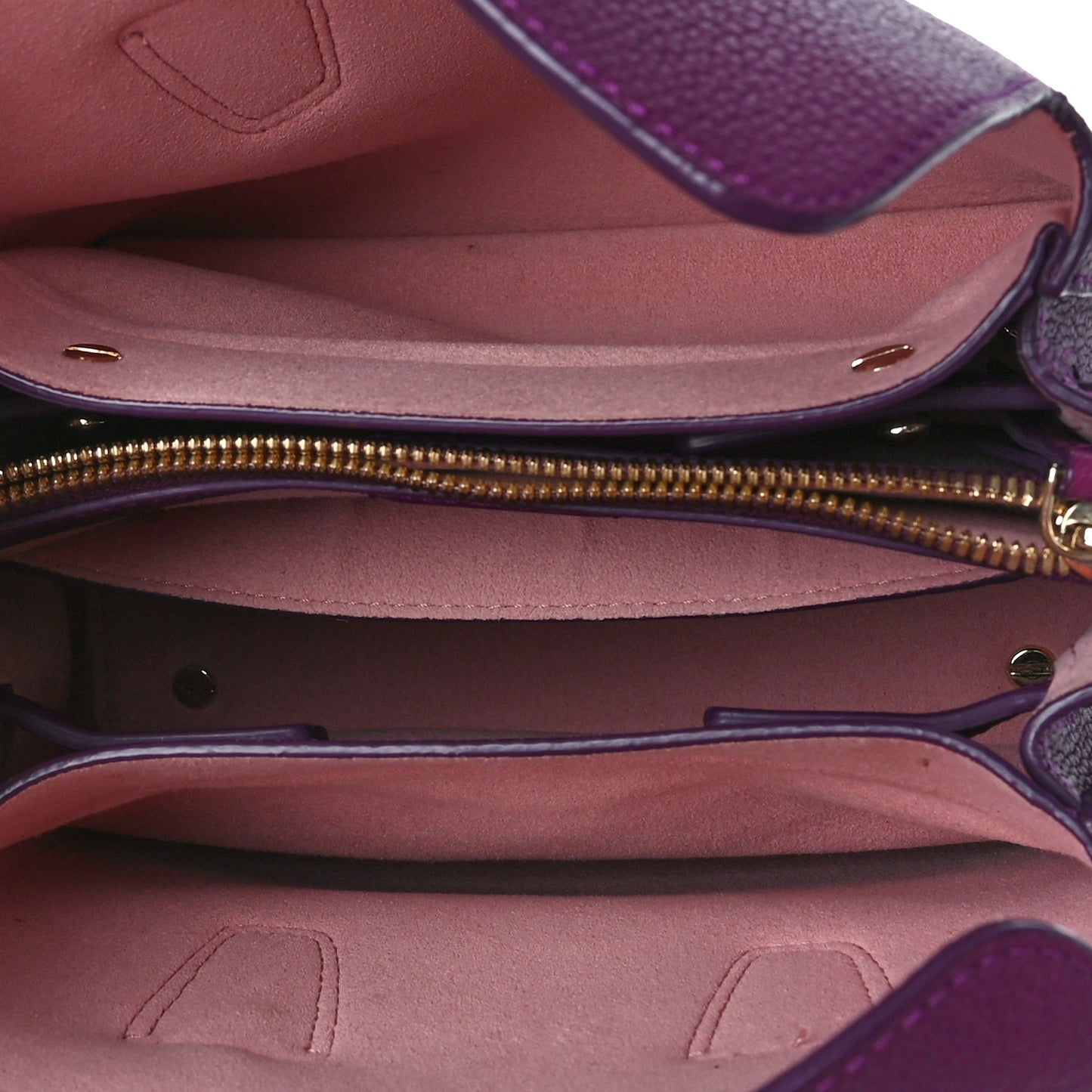 Grained Calfskin Mini Milla Tote Purple