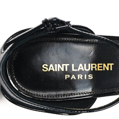 Saint Laurent Patent Calfskin Opyum 85 Sandals 38.5 Black 8 of 10