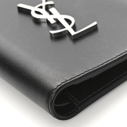 Saint Laurent Smooth Calfskin Cassandre Credit Card Wallet Black 7 of 9