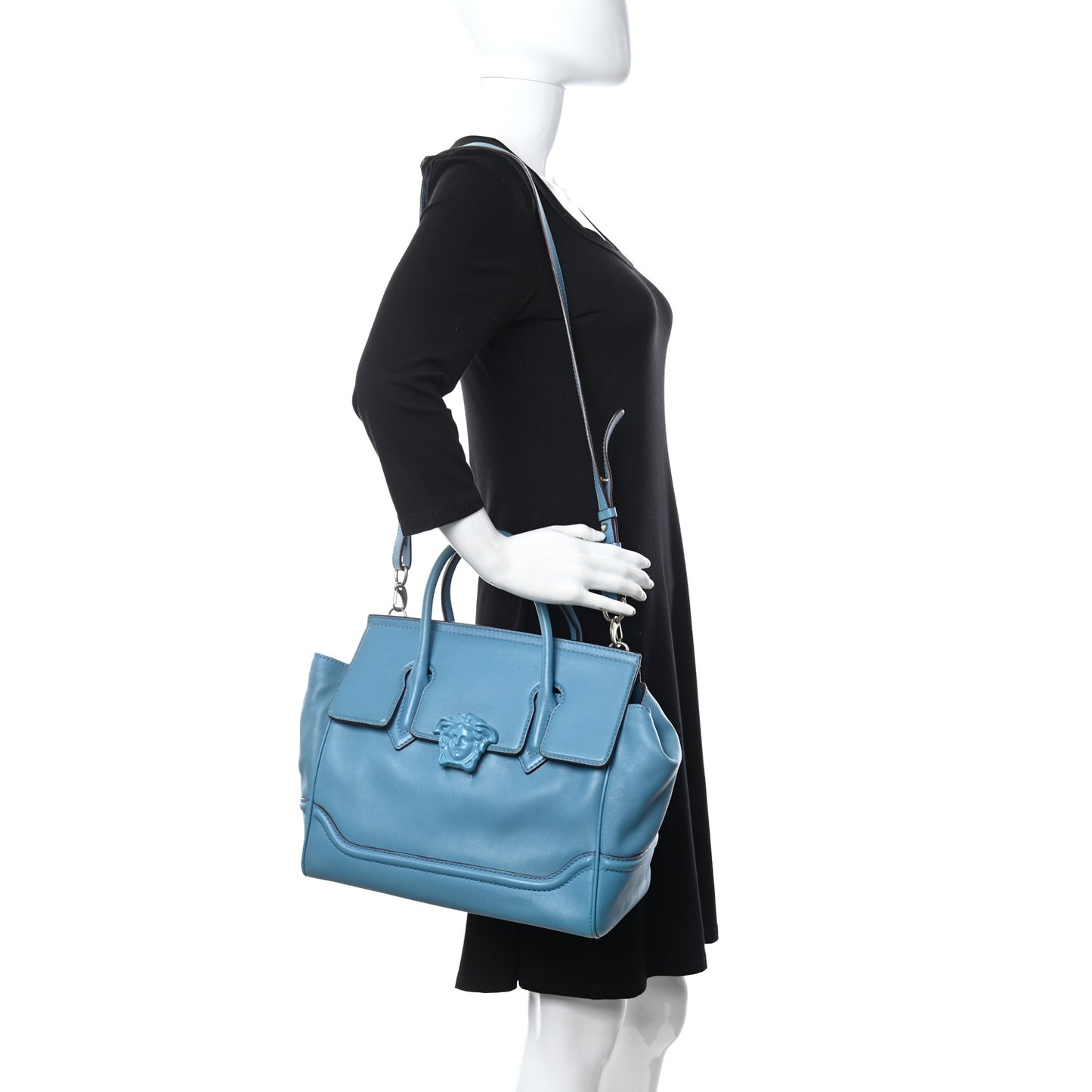 Calfskin Large Palazzo Empire Bag Blue