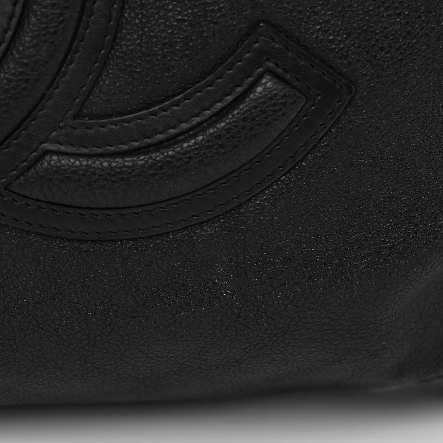 Calfskin CC Shoulder Bag Black