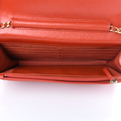 Chanel Caviar Quilted Wallet on Chain WOC Red 4 of 17