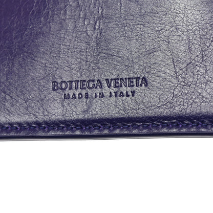 Bottega Veneta Calfskin Maxi Intrecciato Bi-Fold Wallet Plum 6 of 7