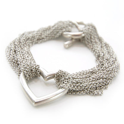 Tiffany Sterling Silver Heart Mesh Bracelet 1 of 3