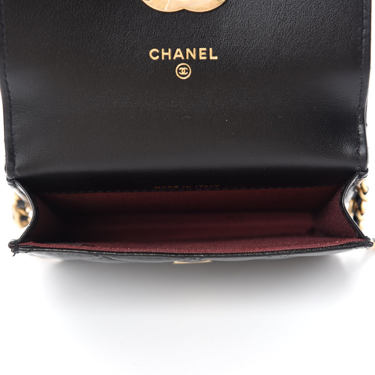 Chanel Calfskin Quilted Perfect Fit Coin Purse With Chain Black 5 of 13